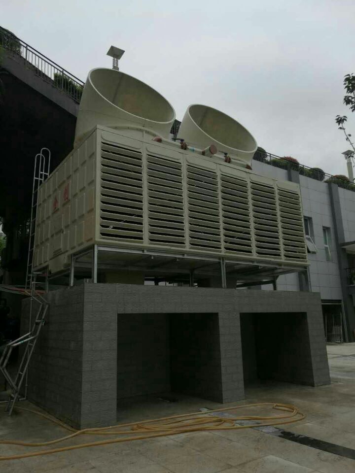 重慶市忠縣職業教育中心金創方型橫流式低噪音型冷卻塔